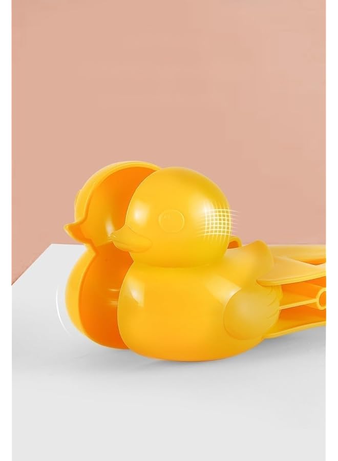 KASTWAVE Snowball Maker Toys Game Clip Spherical Duck Snowman Heart Snowball Maker Snow Ball Clip Sand Mold Tool Beach Sand Toy Fun Winter For Outdoor Snow Toy Fight For Snow Fight (Yellow) - Image 3