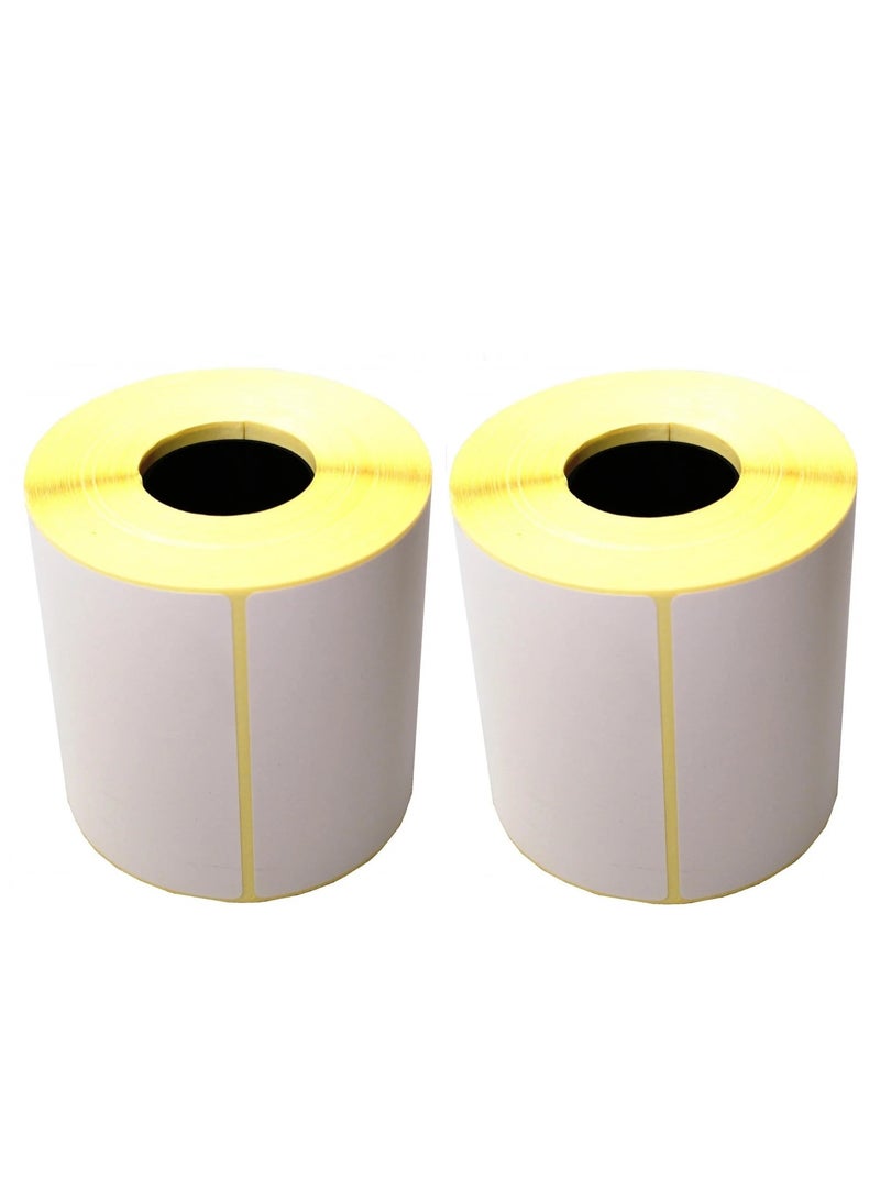 (2) Roll of 500 thermal sticker papers for thermal printers (policy printers) - Image 1