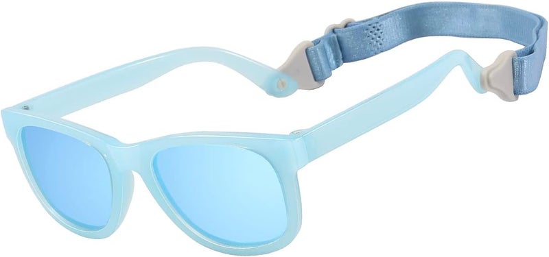 MAXJULI Baby Infant Sunglasses Safe, Soft, With Adjustable Strap 0-24 Months BPA Free 7002 - Image 1