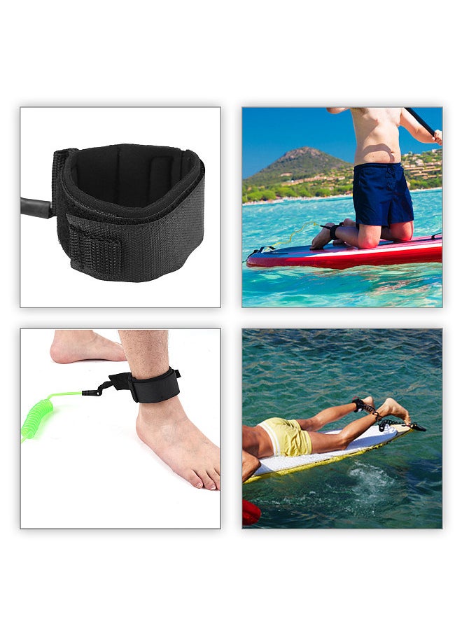Generic 1.2m/ 4ft Surfboard Leash Coiled Sup Leash Leg Rope Elastic Safety Outdoor SUP Strap  - Image 2