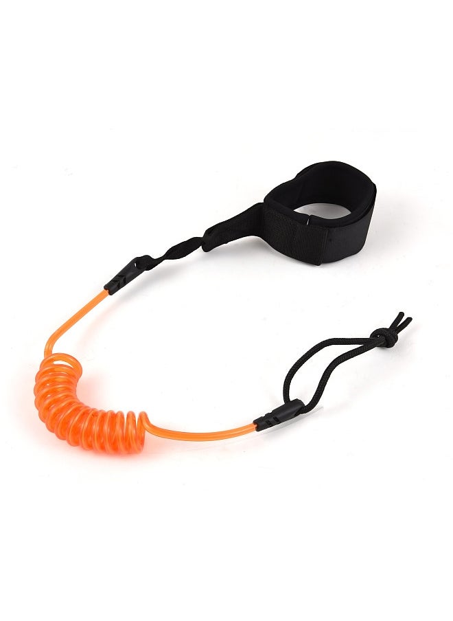 Generic 1.2m/ 4ft Surfboard Leash Coiled Sup Leash Leg Rope Elastic Safety Outdoor SUP Strap  - Image 1