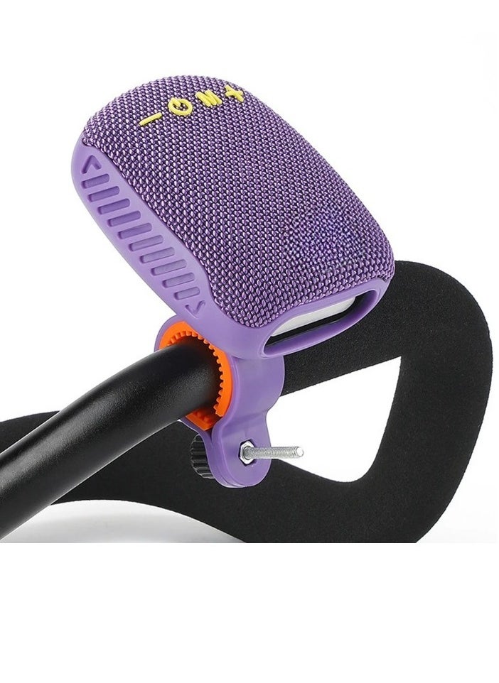 Generic - Outdoor Bicycle Speaker, TWS Wireless Portable Bluetooth Speaker, Convenient Waterproof Rechargeable Speaker, Mini Bass FM Radio Soundbar Boombox For Bicycle Motorbike, (1pc, Purple) - Image 1