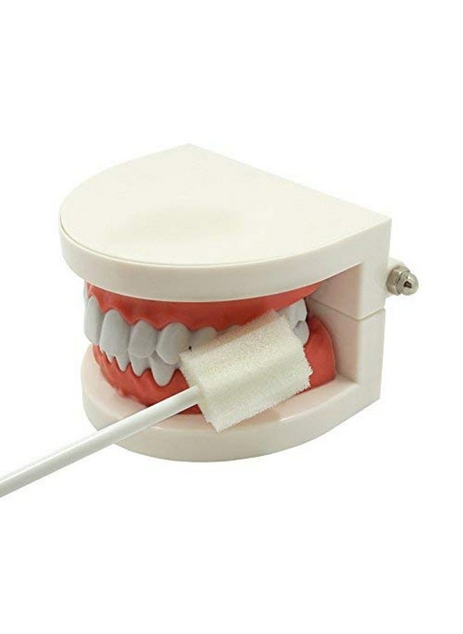 MUNKCARE - Oral Swabs Disposable Untreated And Unflavored Mouth Oral Cleaning Sponge Toothbrushes White 100 Counts - Image 1