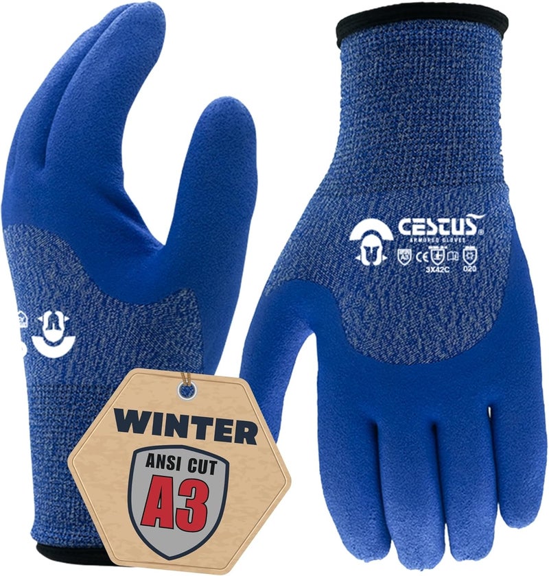 Cestus C13, Winter Work Gloves, ANSI A3 Cut-Resistant, Insulated and Warm for Cold Weather, Freezer Gloves - Image 1