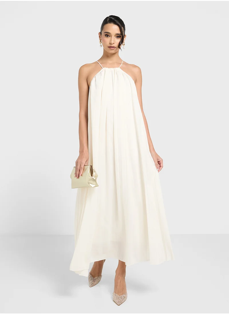 ايلا Halter Neck Pleated Dress