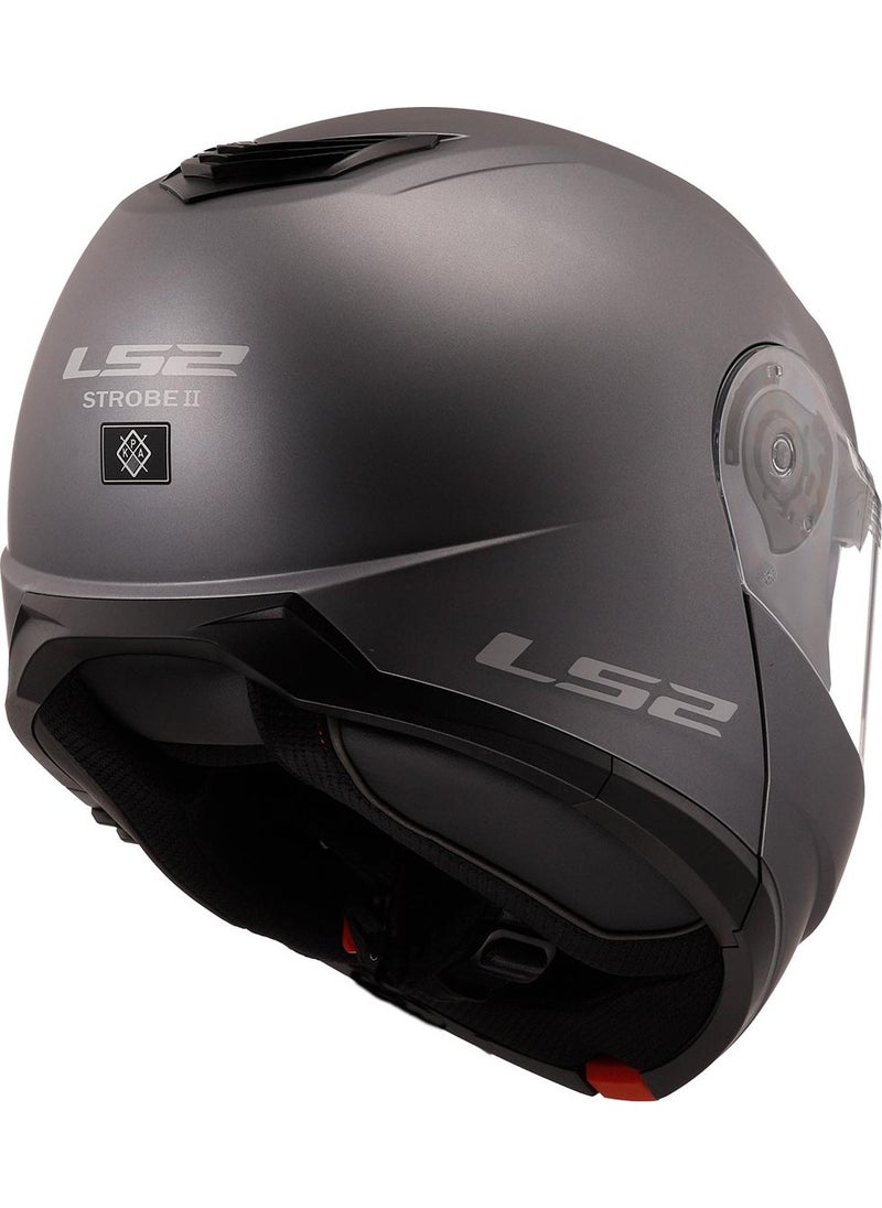 LS2 - Strobe 2 Matte Titanium Helmet - Image 1