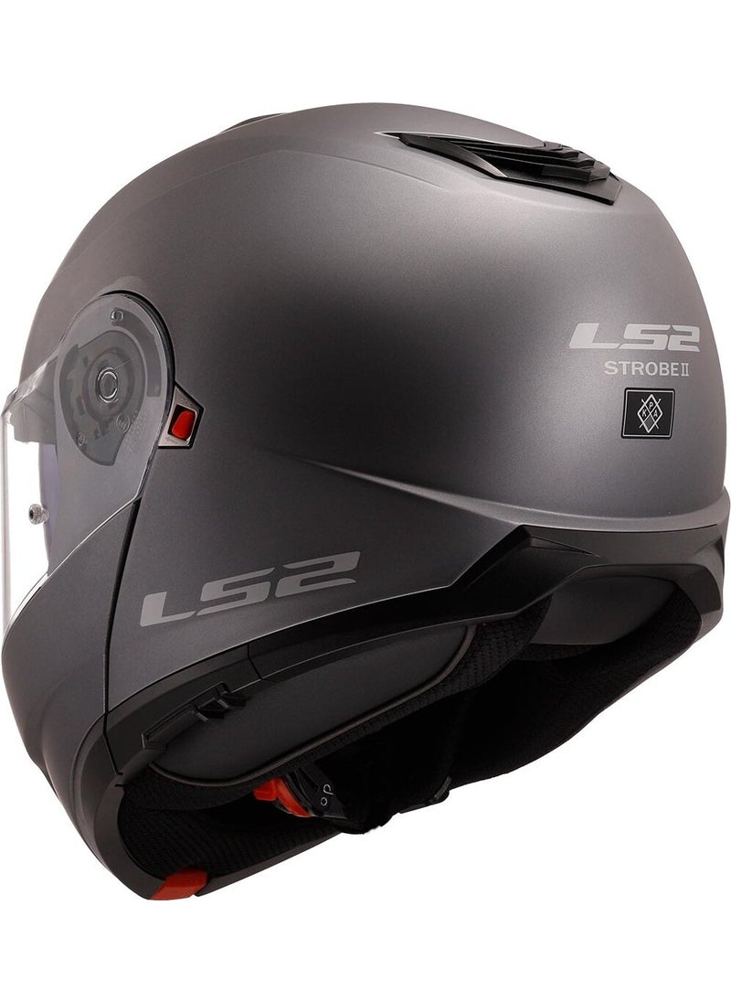 LS2 - Strobe 2 Matte Titanium Helmet - Image 1