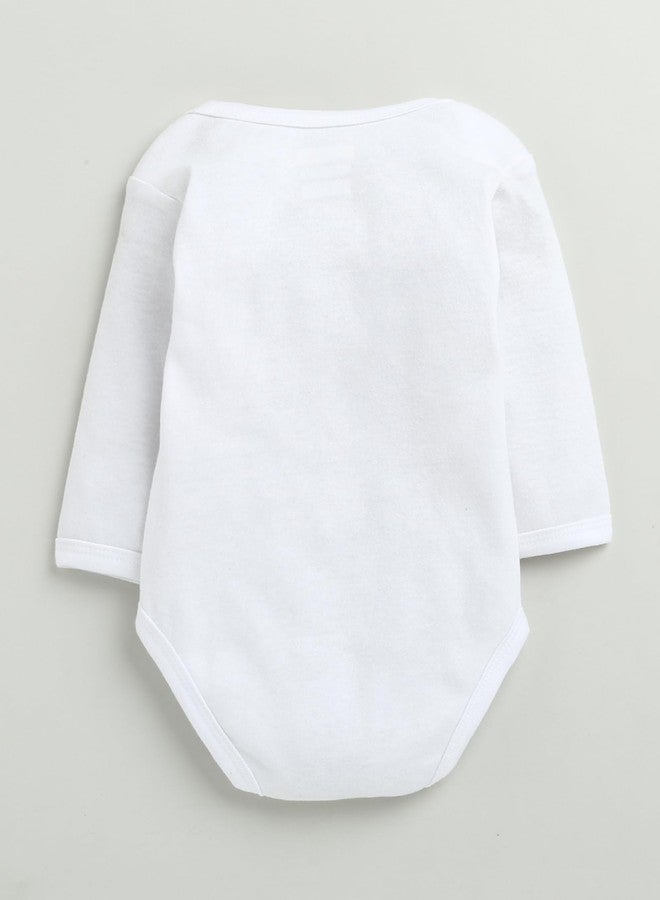 BUMZEE Unisex Baby Premium Cotton My First Holi Bodysuit White - 3-6 Month - Image 2