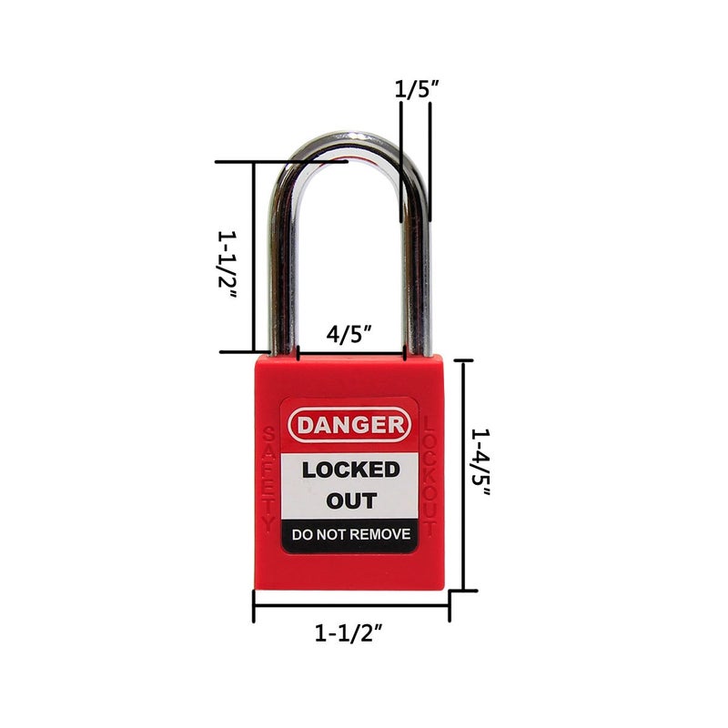 Wisamic Lockout Tagout Kit Electrical Loto - Lock Out Picking Training Kits for OSHA Compliance, Big Easy Lock Out Tag Out Set with Lockout Tags, Breaker Lockouts, Safety Padlocks, Lockout Hasp, Pocket Bag - Image 3