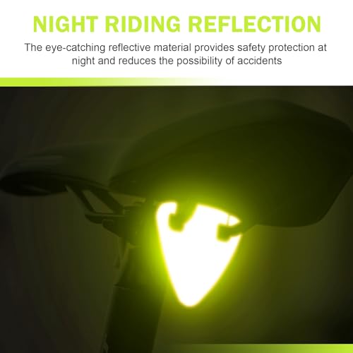 MOXRUQ 2 PCS Bike Safety Cycling Reflectors, High-Visibility Bicycle Triangle Reflective Warning Sign for Night Ride, Night Cycling Safety Equipment (Green) - Image 4