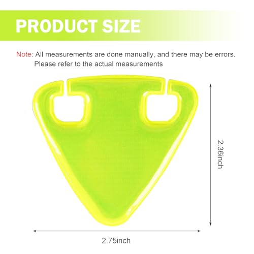 MOXRUQ 2 PCS Bike Safety Cycling Reflectors, High-Visibility Bicycle Triangle Reflective Warning Sign for Night Ride, Night Cycling Safety Equipment (Green) - Image 2