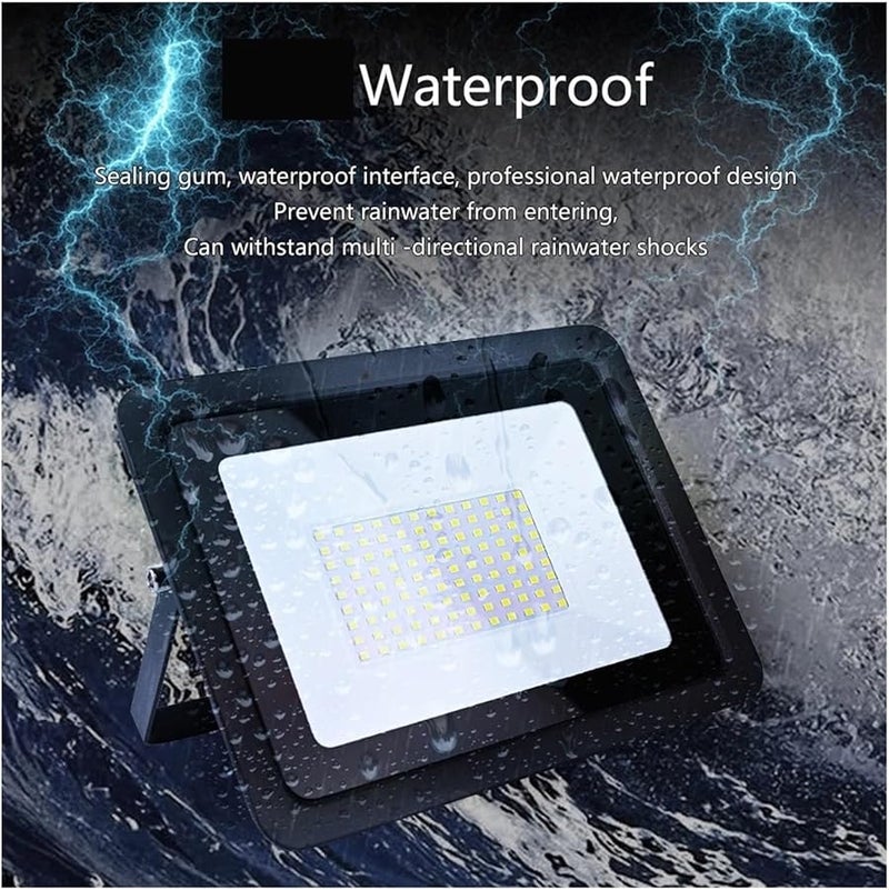 10W Black LED Flood Light 6500K Cool White IP66 Waterproof Outdoor Spotlight - Image 5