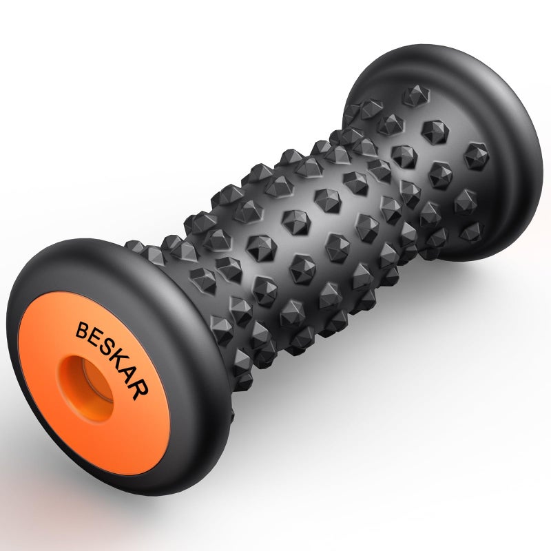 BESKAR Foot Massager Roller for Plantar Fasciitis Relief Portable Deep Tissue Muscle Massage Foot Arch and Heel Pain Reflexology Tool