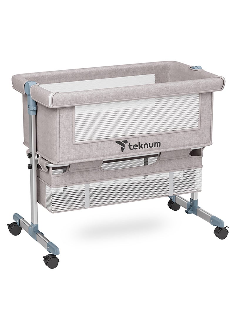 TEKNUM سرير أطفال بجانب السرير مع شبكة للبعوض - عاجي، 95x60x80 سم - Image 2