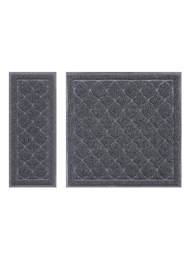 Unipaws Cat Litter Trapping Mat, Litter Box Scatter Control Pad, Litter Free Floors And Urine Waterproof, Gentle On Paws, No Phthalate - Image 1
