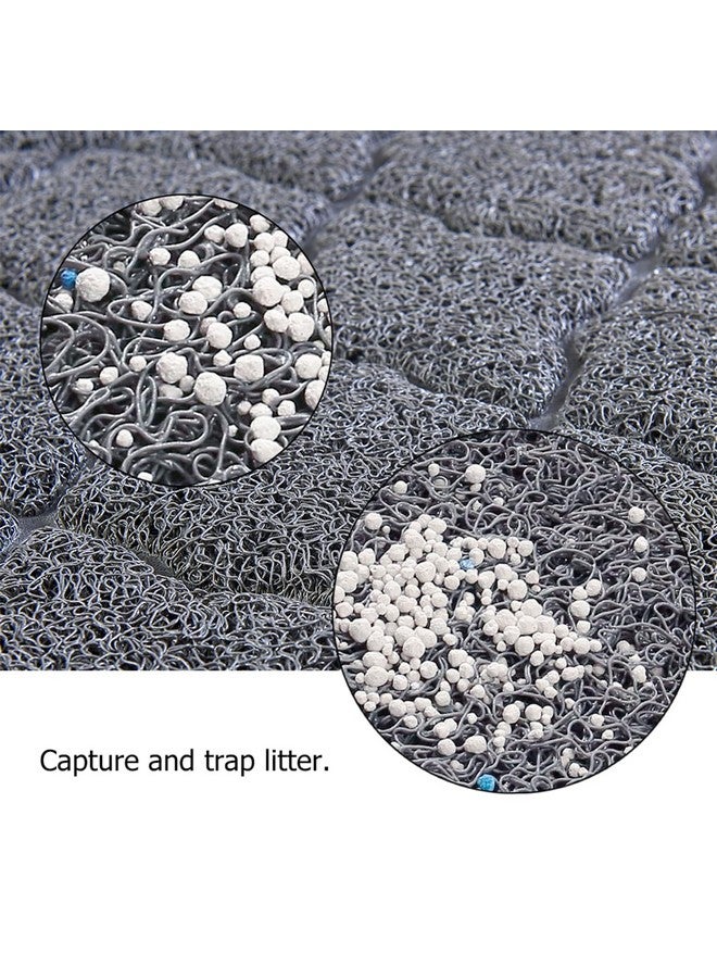 Unipaws Cat Litter Trapping Mat, Litter Box Scatter Control Pad, Litter Free Floors And Urine Waterproof, Gentle On Paws, No Phthalate - Image 2