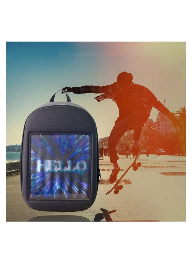 Generic - Fashion LED Bag Display Backpack Smart Style Laptop Backpack Creative Gift School Bag - Image 1
