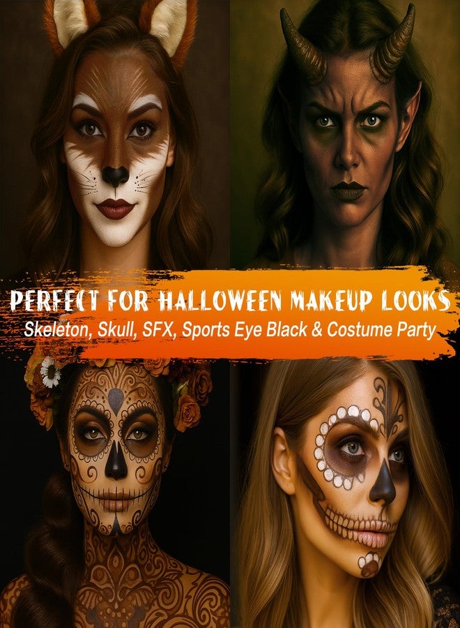 BOBISUKA Brown Face Body Paint Stick Washable Water-Based Face Paint Makeup Stick for Halloween, Skeleton, Skull, Camo, Hunting, Cosplay, SFX, Sports Eye Black & Costume Party - Image 5