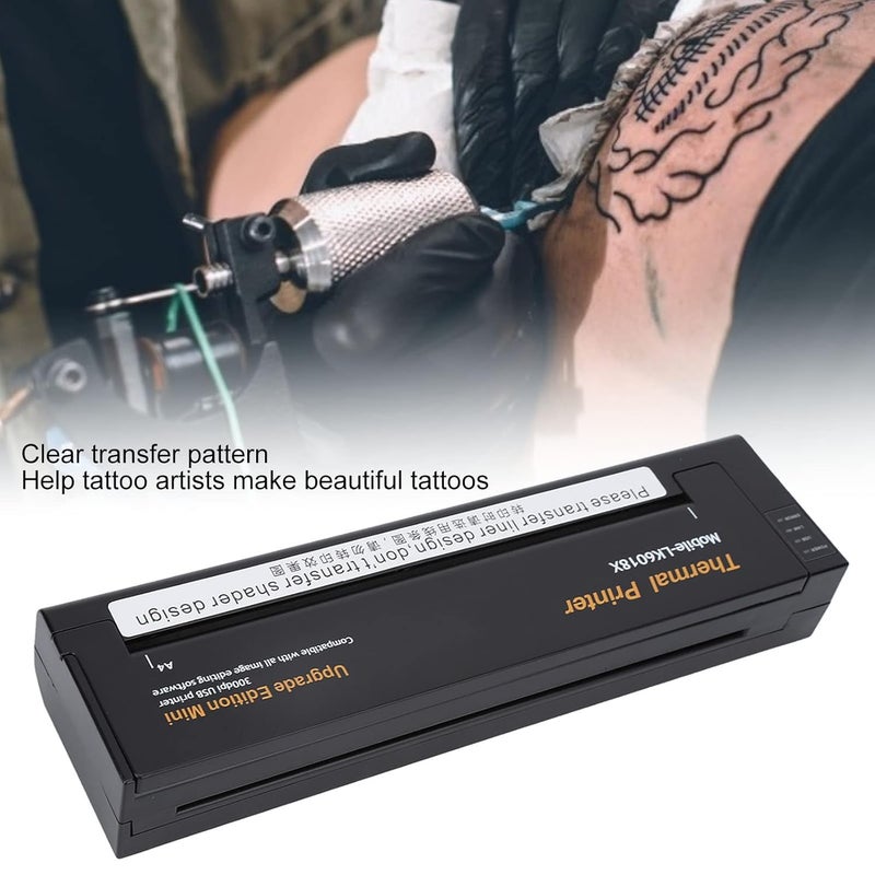 klarako Tattoo Transfer Machine Tattoo Transfer Copier USB Interface High Speed Thermal Tattoo Pattern Printer Machine 100‑240V for Tattoo Transfer Drawing Thermal Stencil Maker Copier For DIY(#2) - Image 4
