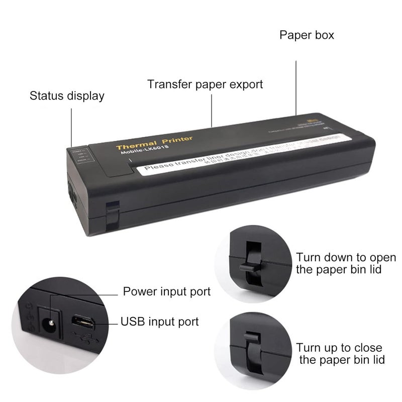 klarako Tattoo Transfer Machine Tattoo Transfer Copier USB Interface High Speed Thermal Tattoo Pattern Printer Machine 100‑240V for Tattoo Transfer Drawing Thermal Stencil Maker Copier For DIY(#2) - Image 3