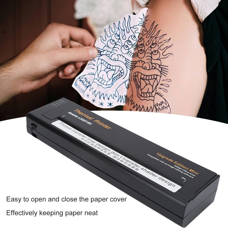 klarako Tattoo Transfer Machine Tattoo Transfer Copier USB Interface High Speed Thermal Tattoo Pattern Printer Machine 100‑240V for Tattoo Transfer Drawing Thermal Stencil Maker Copier For DIY(#2) - Image 5
