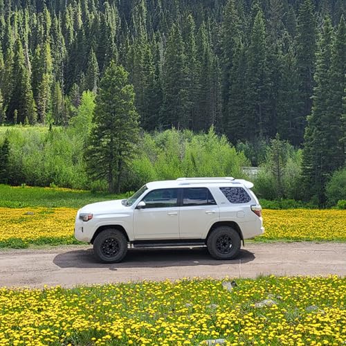 xinghe Universal 2PCS 42x100cm Rear Side Window Flower Decal Universal Matte Black Car Truck Window Vinyl Sticker, Floral Decorative Decal for SUV Pickup Truck - Image 5