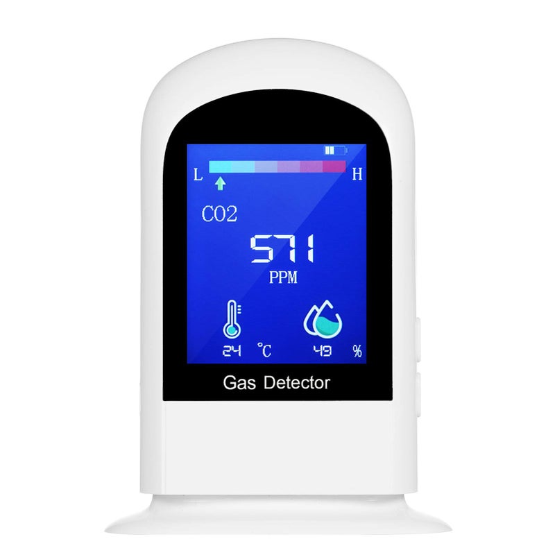 Carbon Dioxide Meter Temperature/Humidity Air Quality Monitor CO2 Detector Accurate Tester Kit for Home Office NDIR Sensor Data Logger - Image 1