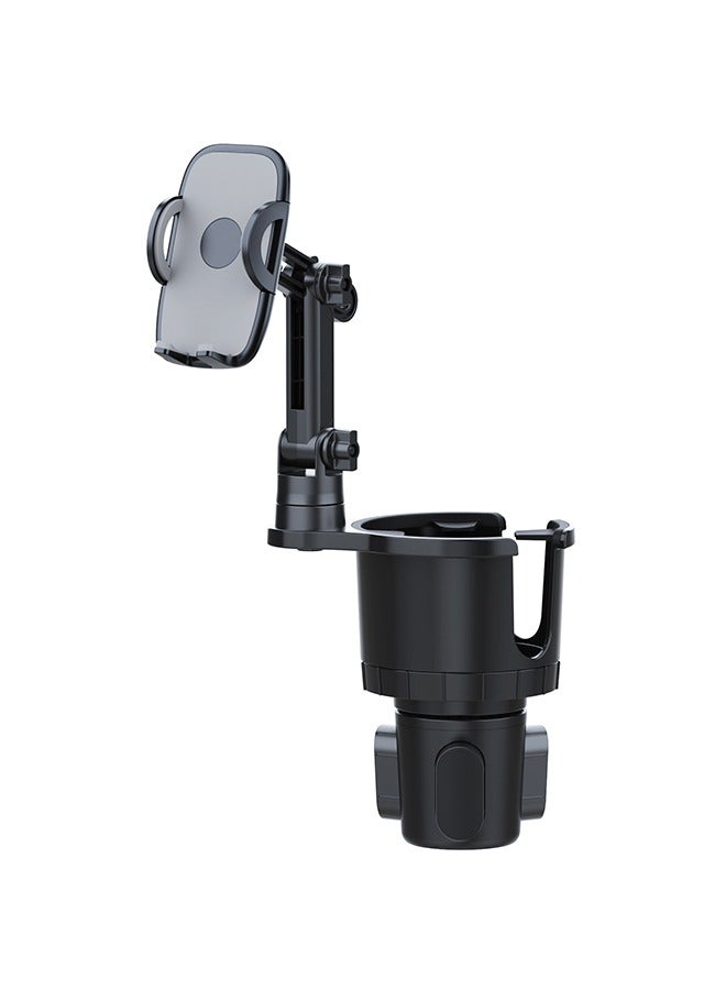 Sharpdo Car Cup Holder Phone Mount for Car，2 in 1 Cup Holder Expander with Adjustable Base & Long Arm, 360° Rotation Car Phone Holder Compatible with All Smartphones, Grey - Image 1