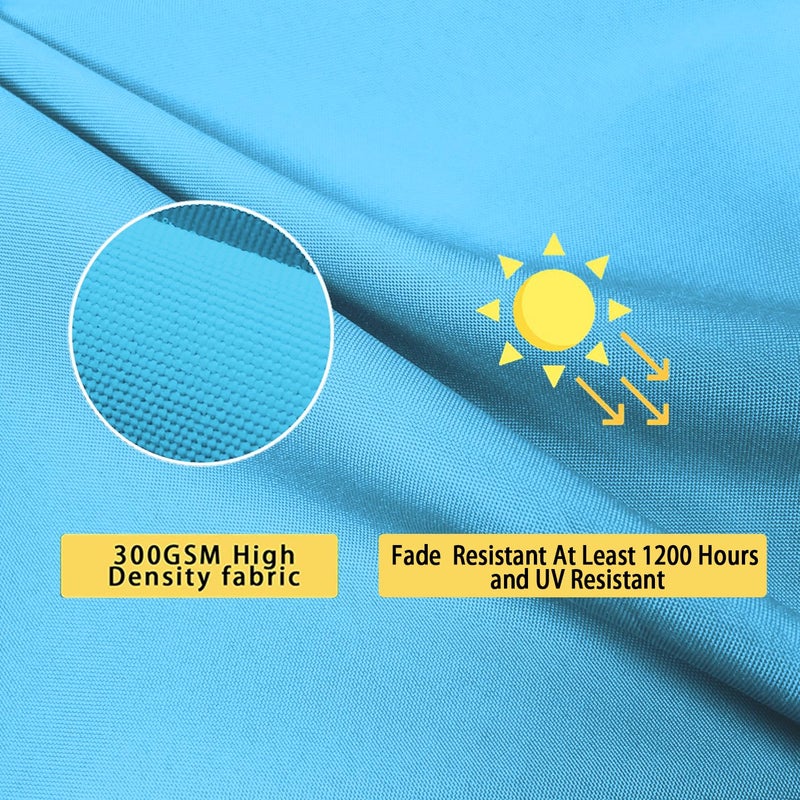 All Smiles Outdoor Waterproof Throw Pillow Covers 16x16 Set of 2 Sky Blue Decorative Patio Tent Bed Sofa Living Room Furniture Sunbrella Cushion Cases Outside Decor for Couch Garden Bench Porch - Image 3
