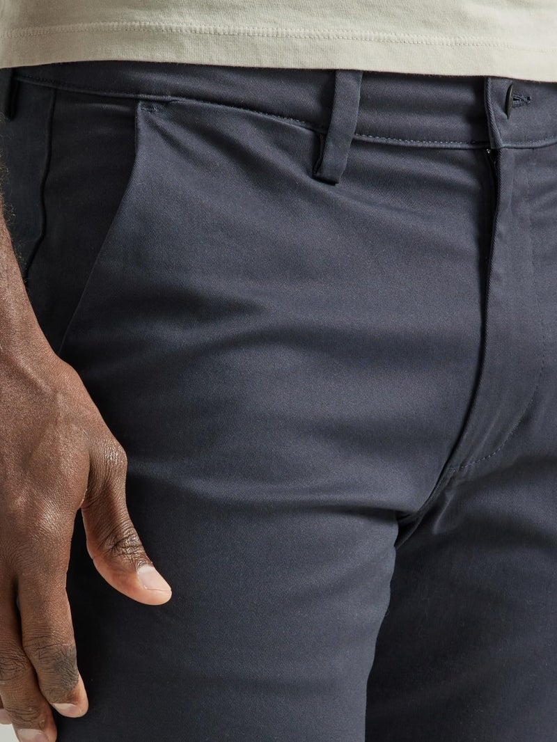 Lee Men's Flat Front Slim Straight Pant, Navy, 32W x 30L - Image 2