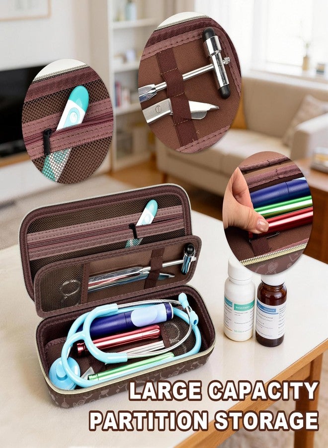 PAIYULE Stethoscope Hard Case for 3M Littmann Classic III Monitoring/Lightweight II S.E/MDF Acoustica/Cardiology IV Diagnostic Stethoscopes, with Storage Divider for Doctor Nurse Accessories (Brown) - Image 3