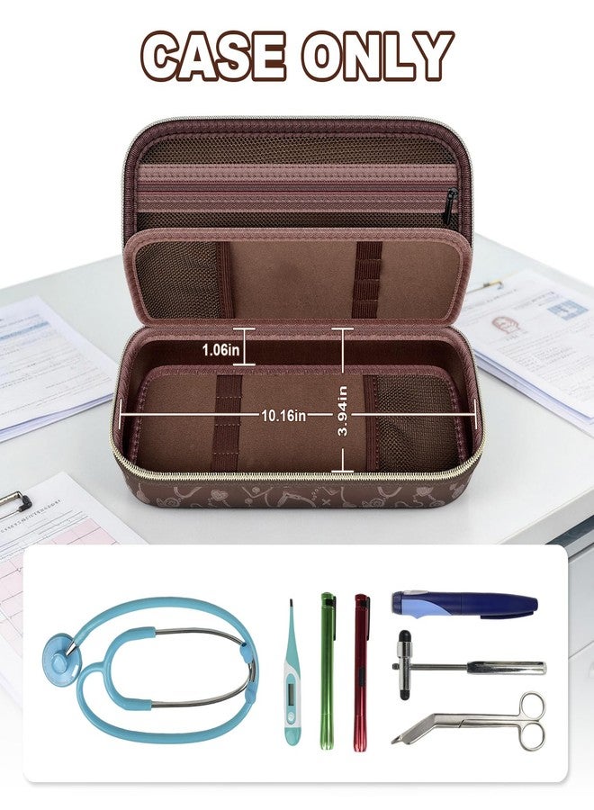 PAIYULE Stethoscope Hard Case for 3M Littmann Classic III Monitoring/Lightweight II S.E/MDF Acoustica/Cardiology IV Diagnostic Stethoscopes, with Storage Divider for Doctor Nurse Accessories (Brown) - Image 2