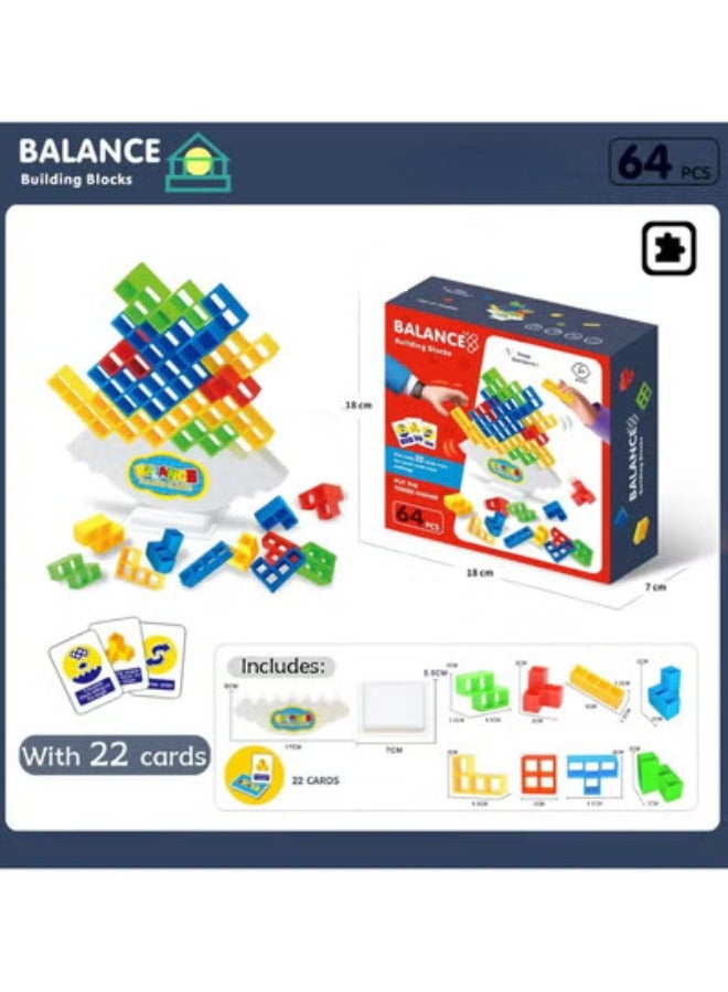 TOY GARDEN Tetra Tower Stacking Game 48 PCS – Balance Building Blocks Board Game for Kids & Adults – Fun Family Travel Party Game – Educational Toy for Brain Skills - Image 4
