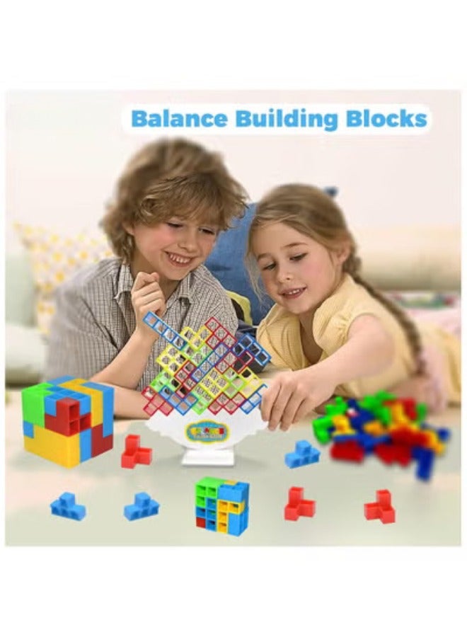 TOY GARDEN Tetra Tower Stacking Game 48 PCS – Balance Building Blocks Board Game for Kids & Adults – Fun Family Travel Party Game – Educational Toy for Brain Skills - Image 5