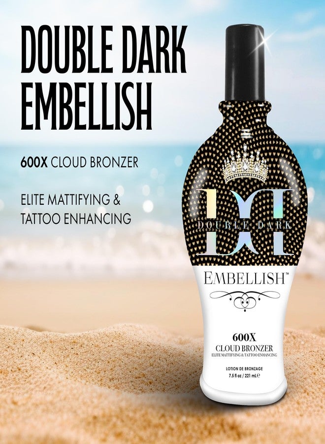 Brown Sugar Embellish Cloud Bronzer Tanning Lotion, 600X Double Dark Cloud Bronzer with Mattifying Complex, Copper Peptide & Hyaluronic Acid, 7.5 Fl Oz - Image 2