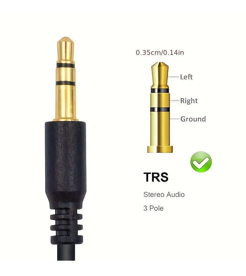Qiduohao 4 Section 3.5mm Audio Splitter Cable 11.81inch for Computer Phone - Image 4