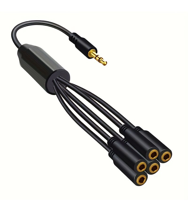 Qiduohao 4 Section 3.5mm Audio Splitter Cable 11.81inch for Computer Phone - Image 5