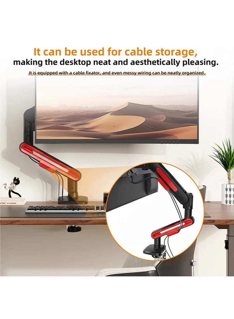 WALALLA Adjustable Single Monitor Mount Desktop Bracket 13-32inches Computer Monitor arm Single Monitor Stand Load 2-10KG VESA 75/100mm - Image 5