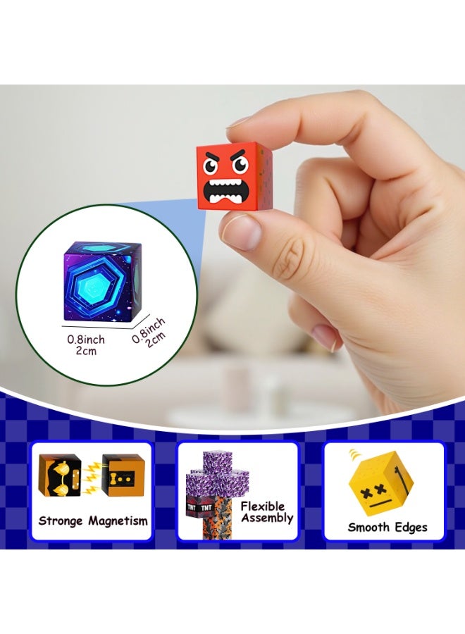 VTERLY Magnetic Blocks, 150 PCS Build Magnetic Dark Castle Sword Domain World, Magnetics Construction Cube Toys, STEM Stacking Magnets Toys, Easter Birthday Gift for Boys Girls Age 3+ - Image 3