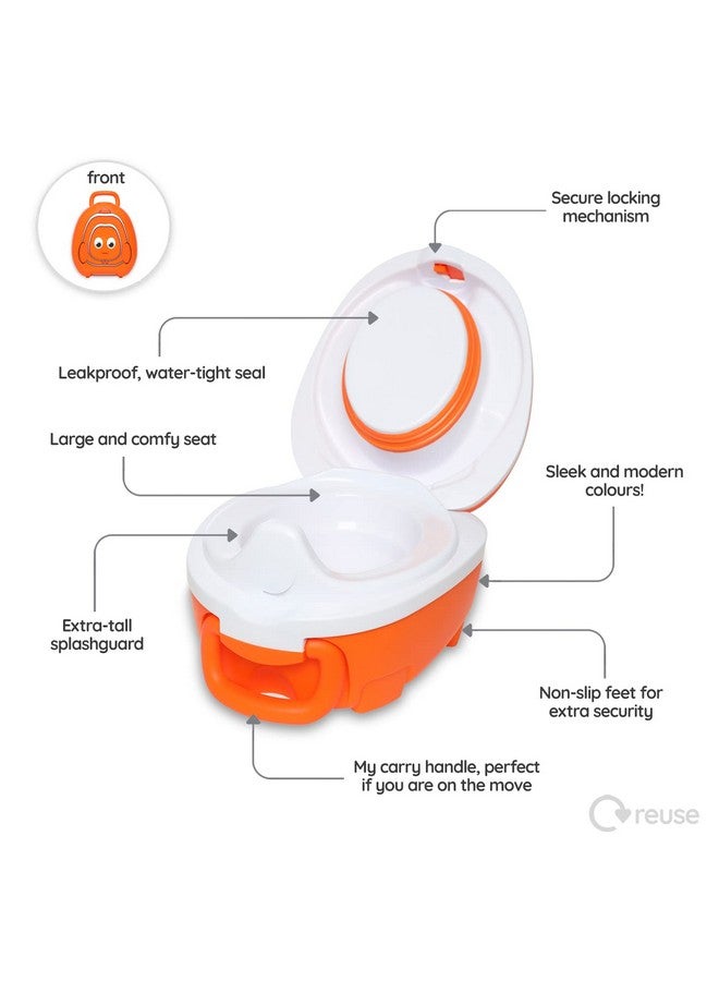 My Carry Potty Clownfish Travel Potty Award Winning Portable Toddler Toilet Seat For Kids To Take Everywhere - Image 3