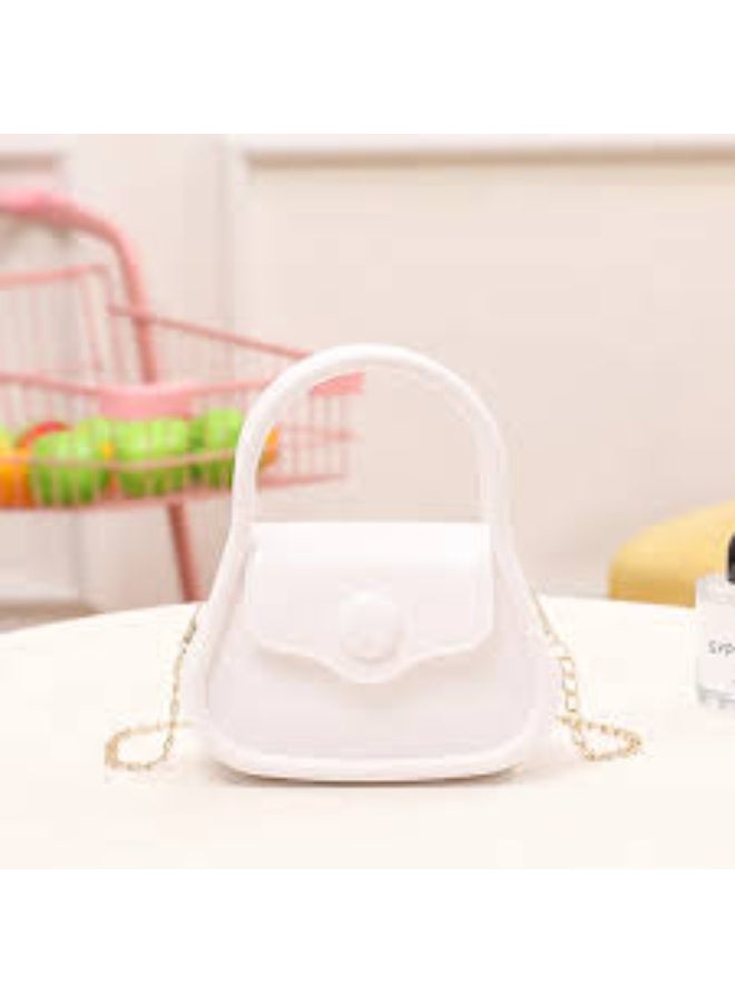 Fashion Mini Crossbody Purse Shoulder Bag With Chain Strap White Color - Image 2