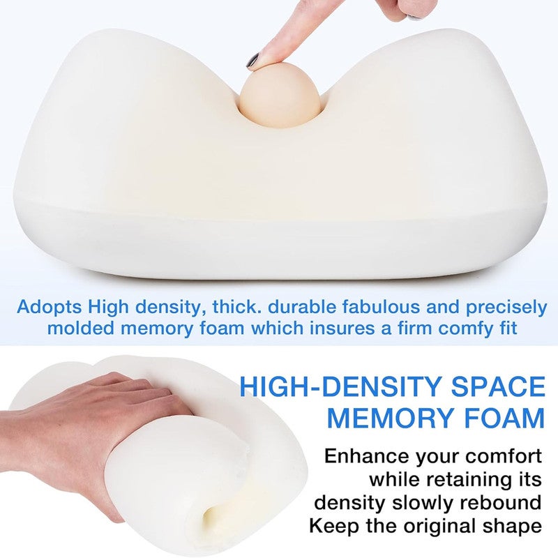 2 Pcs Car Neck Pillow Memory Foam Headrest Cushion – Ergonomic Cervical Support, PU Leather, Universal Fit for Car Seat, Travel & Office Use - Image 4
