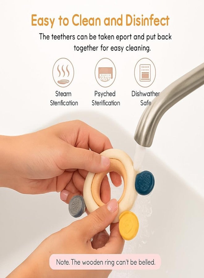 APTODEN Baby Teething For 0-6, 6-12 Months, BPA Free Baby Teether Sensory Toys for Babies 0 3 6 9 12 18 Months, Newborn Infant Toys Safe Teether for Infants Round Shape Gifts for 1 One Year Old Baby Boys Girls (Infants Round) - Image 5