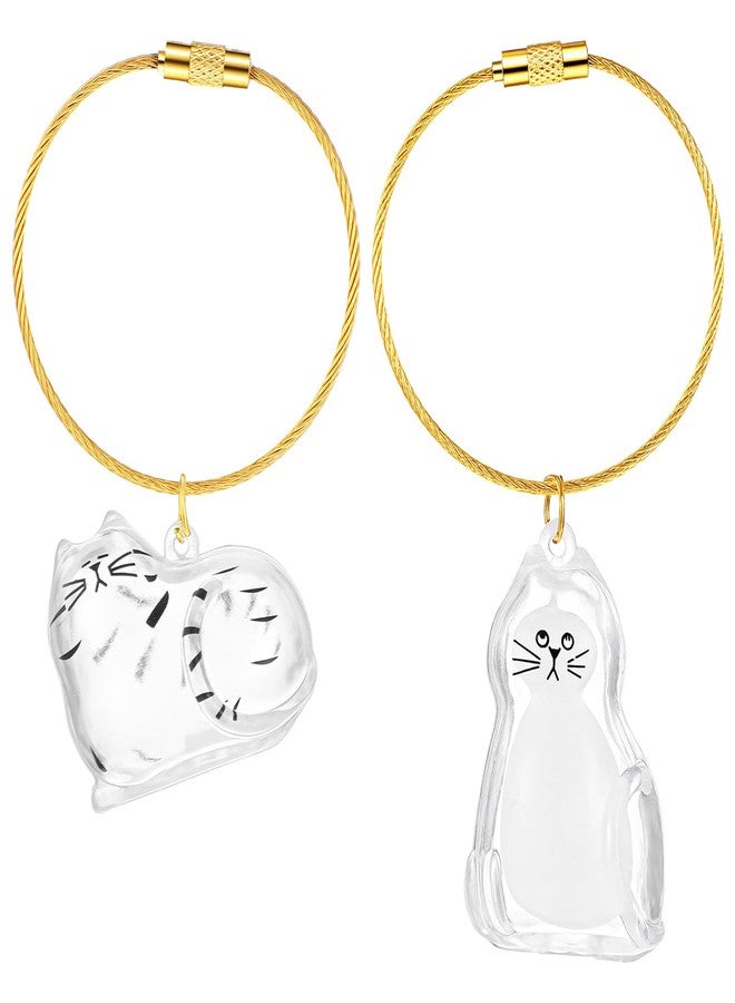 HaiFafafaing 2 Pcs Cat Hair Storage Keepsake Keychain - Image 1