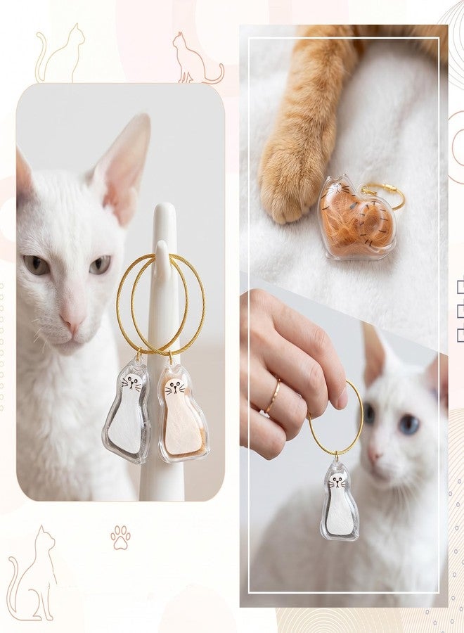 HaiFafafaing 2 Pcs Cat Hair Storage Keepsake Keychain - Image 4