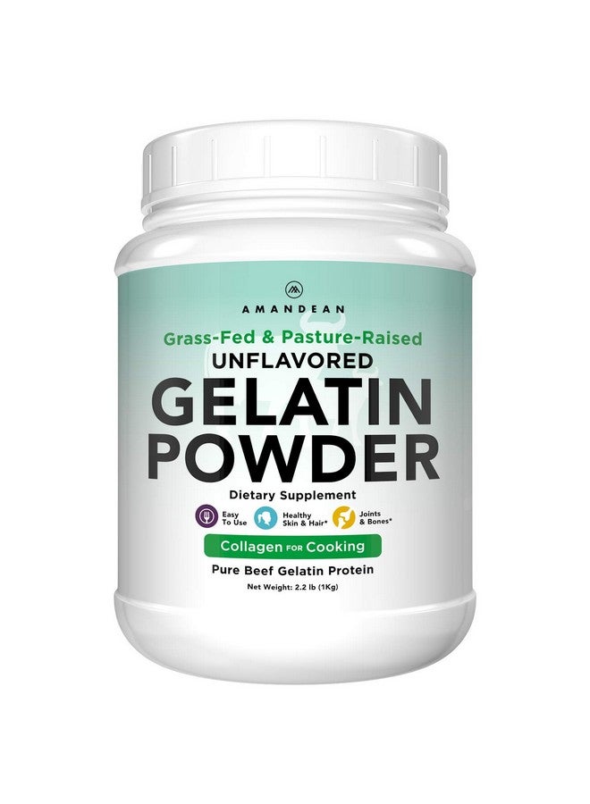 AMANDEAN Premium Gelatin Powder XL. Grass-Fed Beef Collagen Protein Supplement. Unflavored. Healthy Skin, Hair, Nails, & Gut. Paleo Friendly Cooking and Baking. 18 Amino Acids. Non-GMO. - Image 1