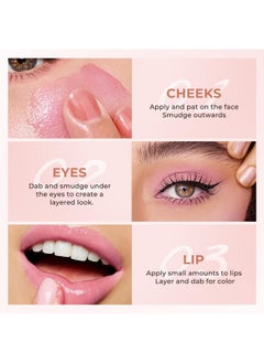 Jolilab Blush Makeup Color Changing Blush Palette Cream Blush Powder Palette Long-Lasting Hydrating Pigment High Impact Buildable Color Smooth Finish For Eyes, Lips & Cheeks(2, Pink, 1)  - Image 3
