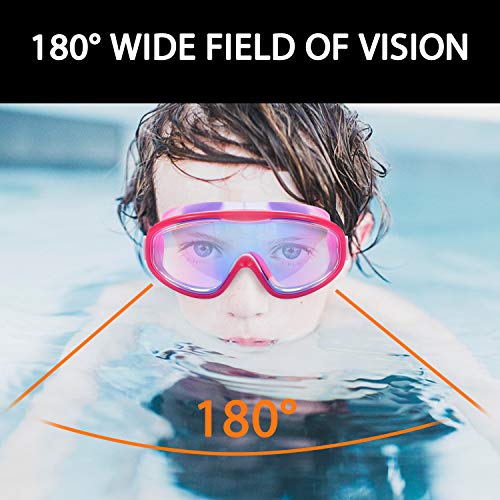 Young4us 2 Pack Kids Swim Goggles, UV Protection, Anti Fog Swimming Glasses for Children from 3 to 15 Years Old, Black/Green & White/Pink/Purple, - Image 4