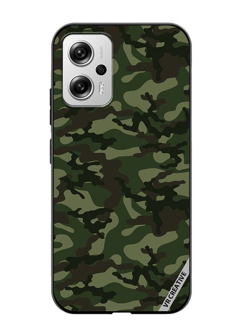 Protective Case Cover For Xiaomi Redmi Note 11T Pro Camouflage Green Design Multicolour