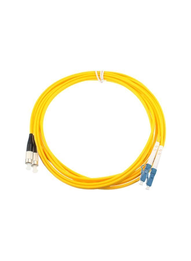 NIBEMINENT Dual-Core Single Mode Fiber Optic Jumper Yellow/Black/Blue - Image 1